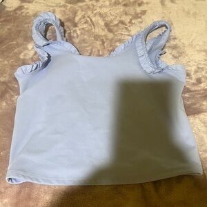 Light Purple  girls Ruffled Tank Top